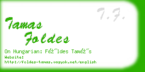 tamas foldes business card